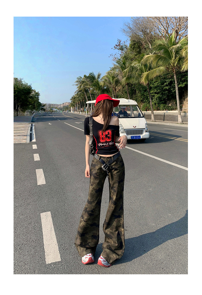 Women's Flare Jeans Chic Punk Slimming Floor-Length Pants