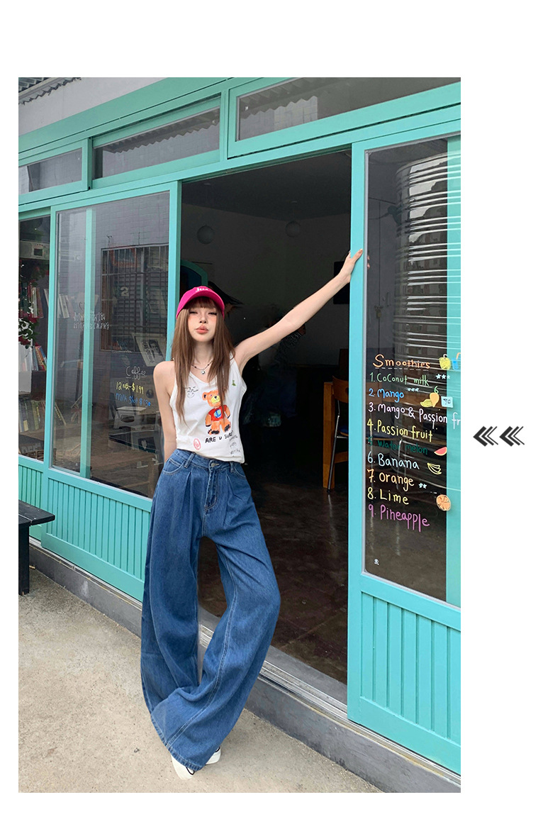 Loose Straight Leg Tencel Lyocell Breathable Wide-Leg Pants for Women
