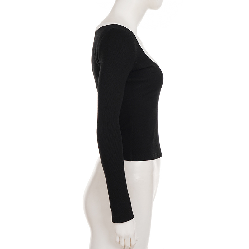 Ladies Two-Tone Long Sleeve Modal Bodysuit