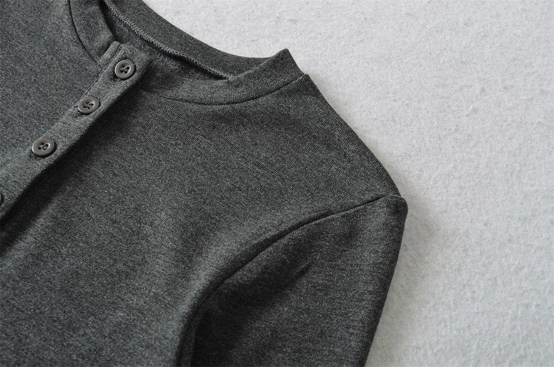 Sexy Chic Plain Wrist-Length Snug Tee