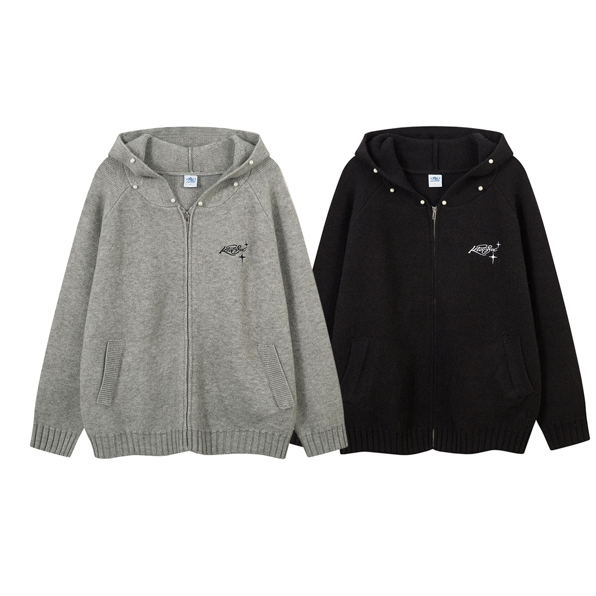 Acrylic Jacquard Long Sleeve Loose Fit Cardigan
