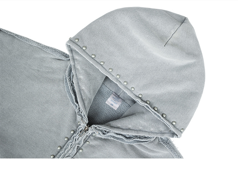 Men's Exposed Seam Cotton Hood Sweatshirt