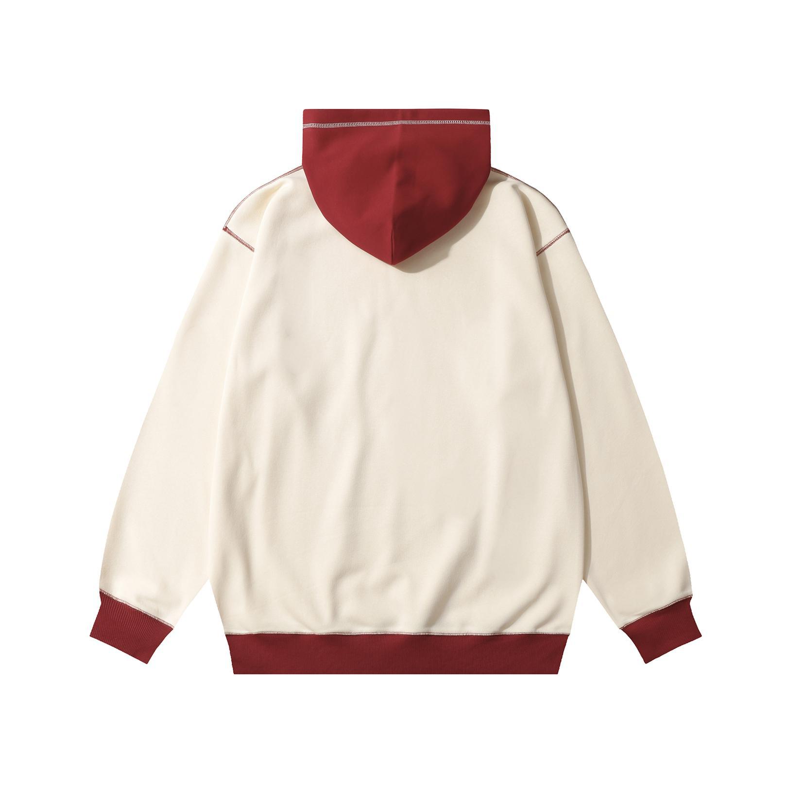 Two-Tone Linear Typography Hoodie
