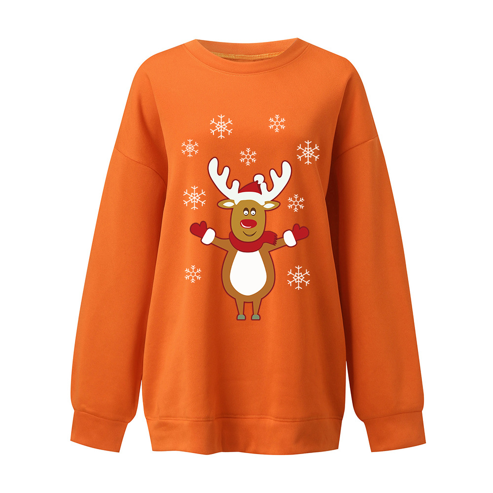 Loose Fit Cotton Blend 3D Deer Hoodie