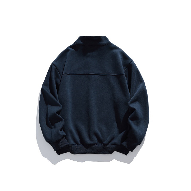 Streetwear Oversized Quarter Zip High Neck Emblem Hoodie