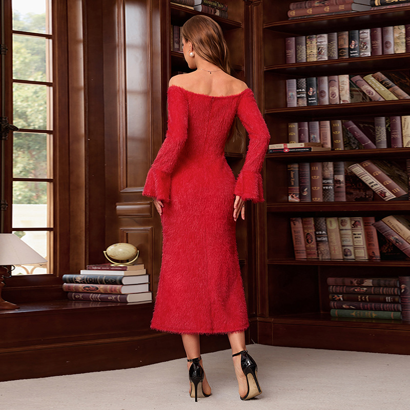 High Waist Asymmetric Bodycon Dress