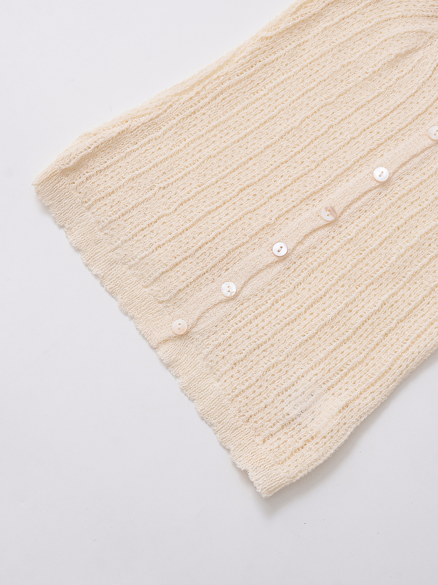 Oversized Sleeveless Polyester Cardigan Sweater