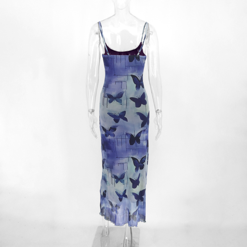 Sophisticated Plunging Sleeveless Long Dress