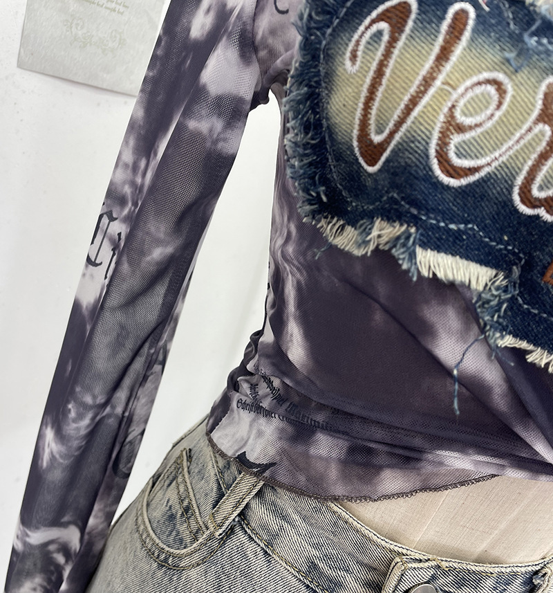 Long Sleeve Cover Up Short T-Shirt