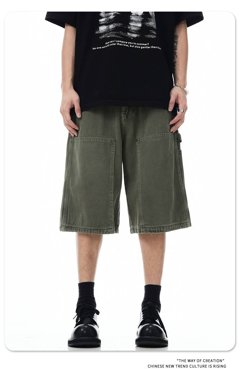 Shorts for Men and Women Loose Straight Leg Design Sense Five-Point Pants Trendy
