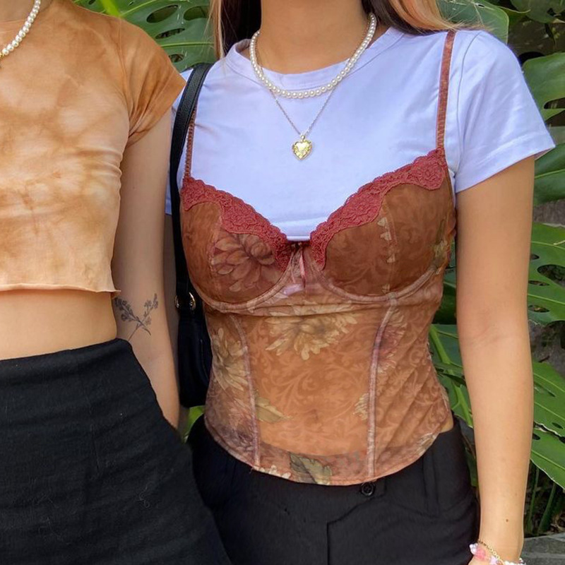 Ladies Sheer Plunge Shaping Vest