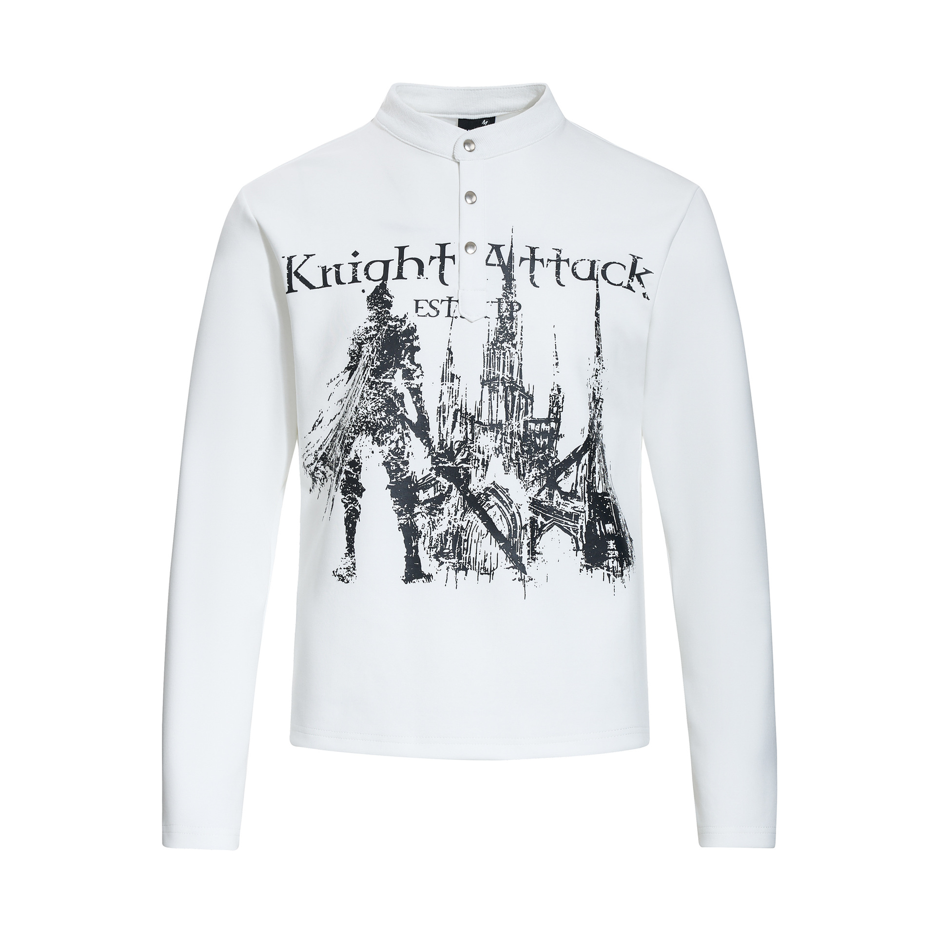 American Retro Graphic Henley Hoodie