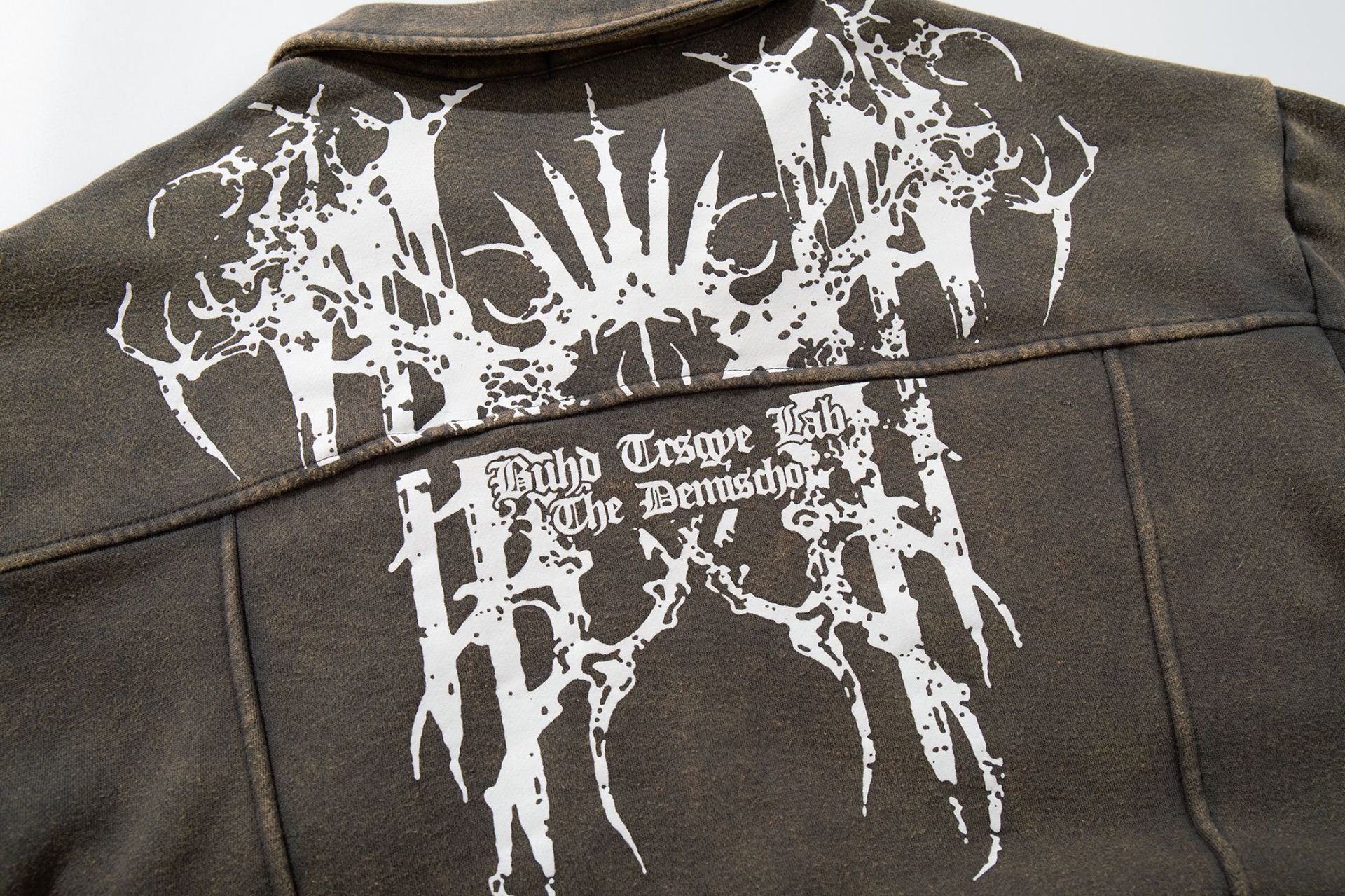 Polyester Gents Retro Skull Loose Hoodie