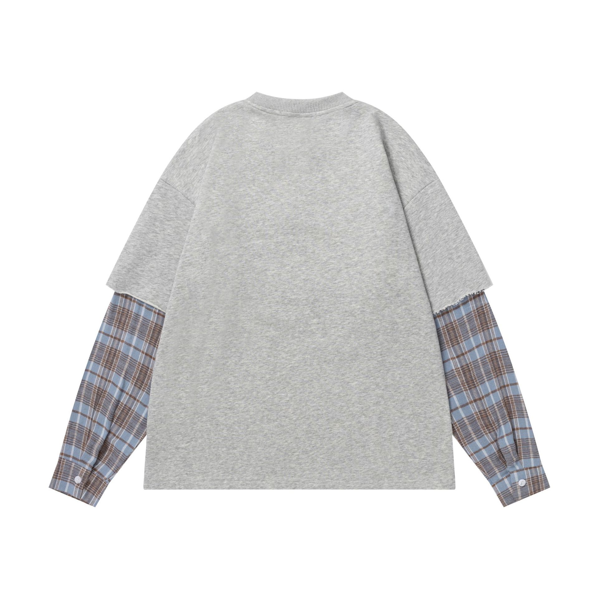 Long Sleeve T-Shirt Autumn Loose Casual Two-Piece Design