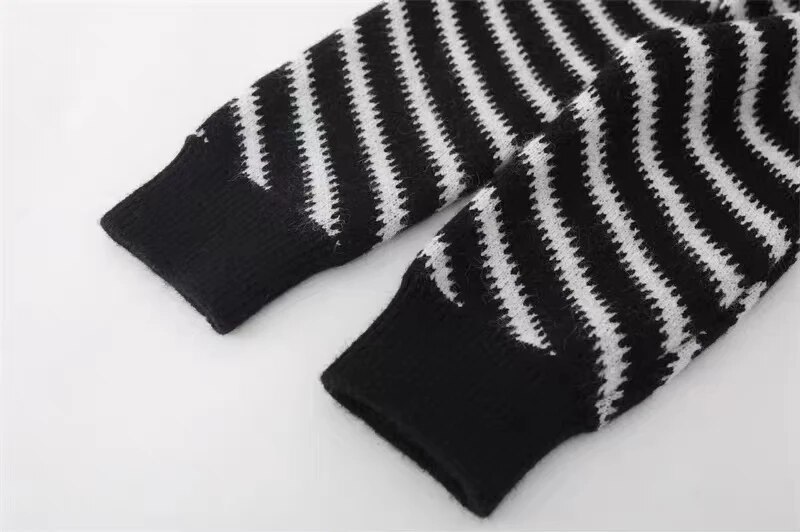 Her Vintage Contrast Open Front Cardigan