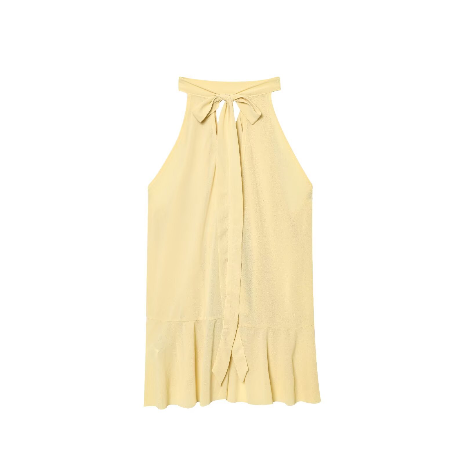 Women's Clothing INS Internet Celebrity Sexy Layered Decorative Halter Neck Top