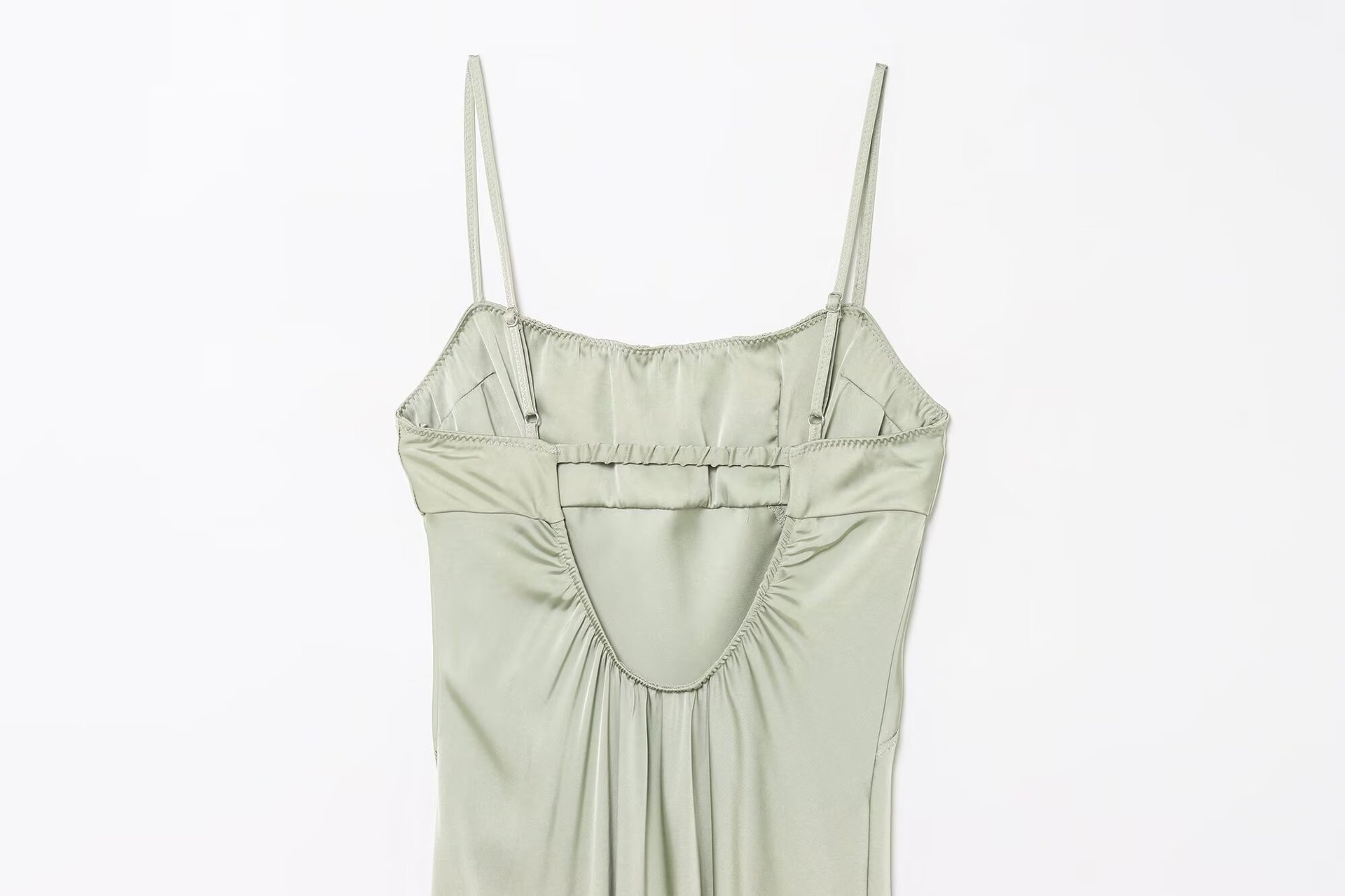 Women's Clothing Chiffon Strap Long Dress Satin Texture Underwear-style Fitted Dress