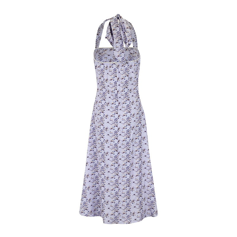 Sleeveless Knotted Rear Bodycon Split Dress