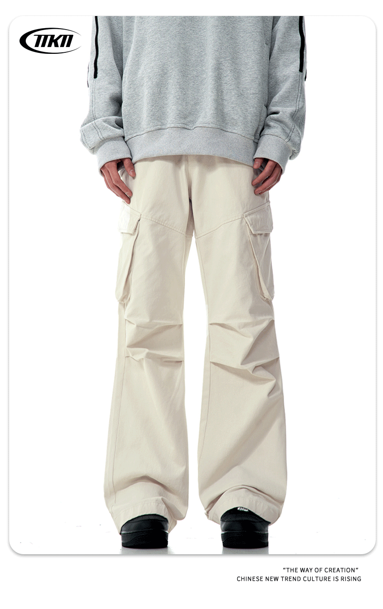 Work Pants for Men and Women Loose Straight Leg Casual Long Trousers