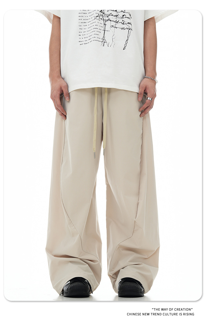Work Pants for Men and Women Loose Quick-Dry Straight Leg Cargo Trousers