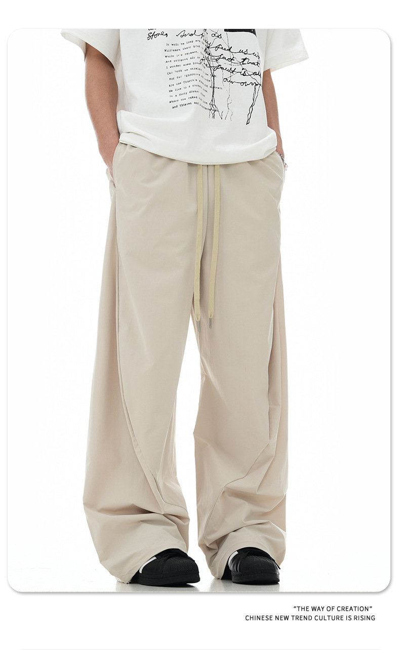 Work Pants for Men and Women Loose Quick-Dry Straight Leg Cargo Trousers