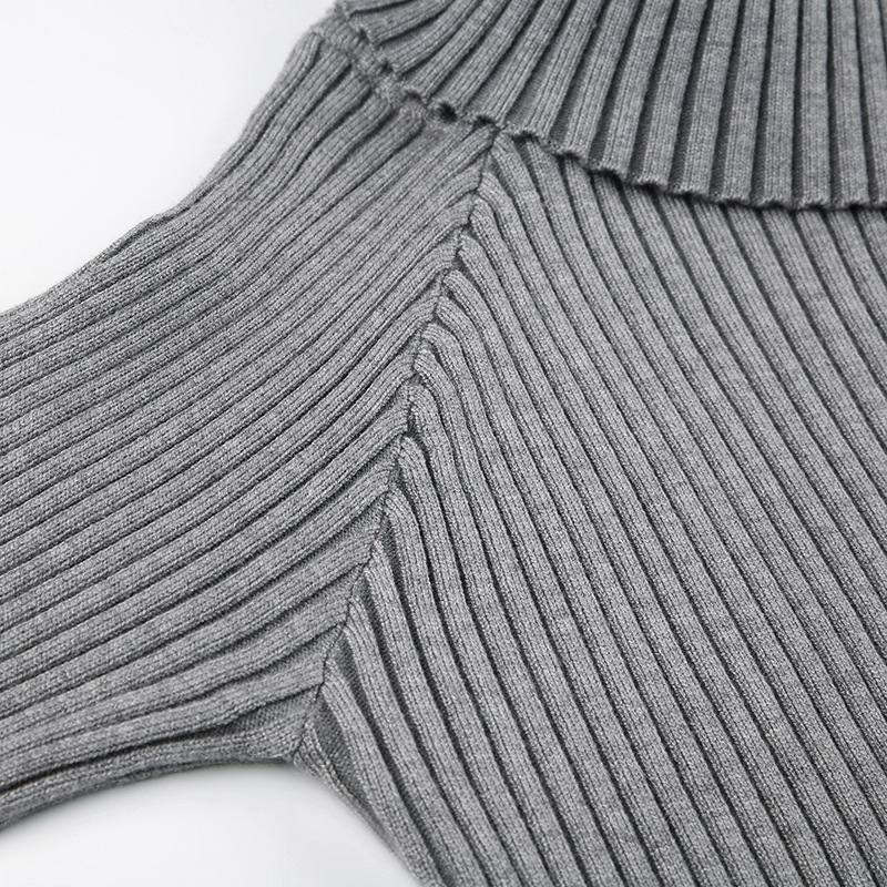 Woolen Bardot Zip Blush Plain Full Sleeve Sweater