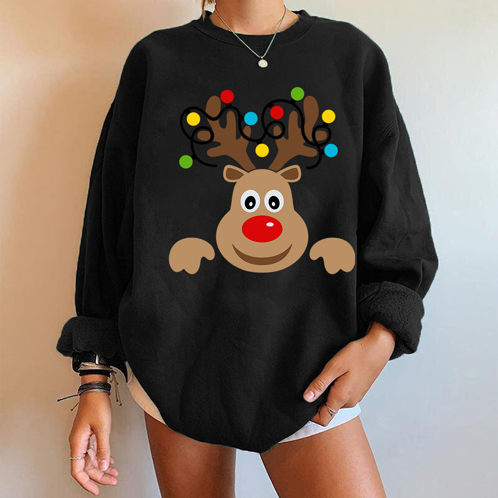 Winter 3D Deer Oversized Hoodie