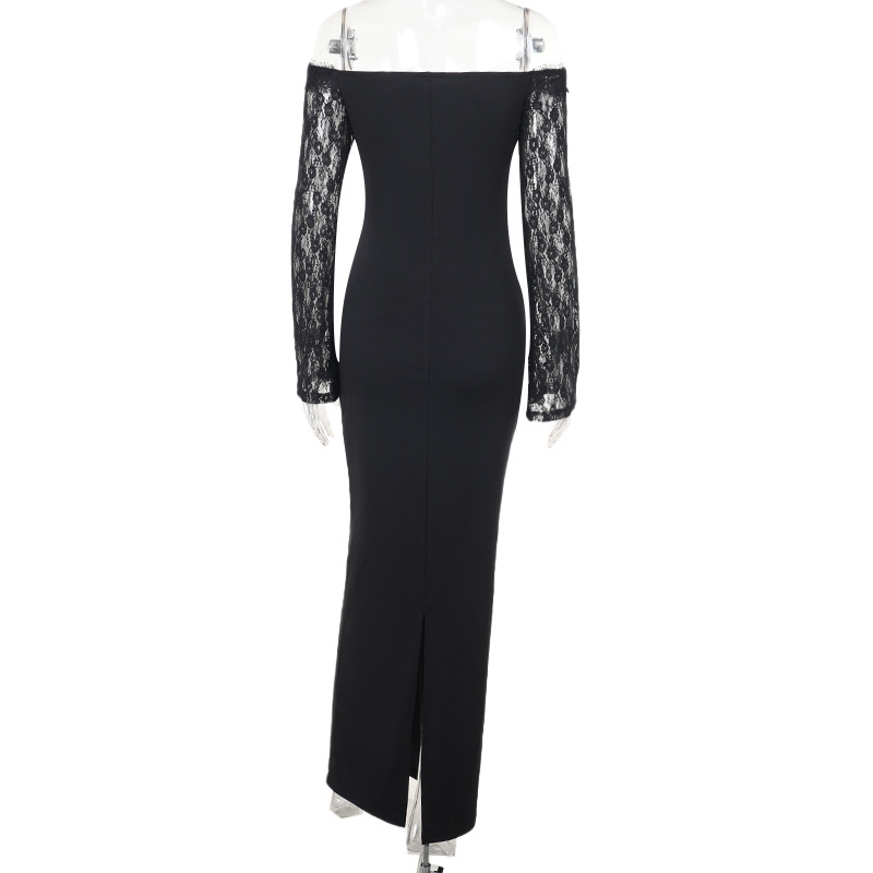 Single Strap Mock Neck Bodycon Dress