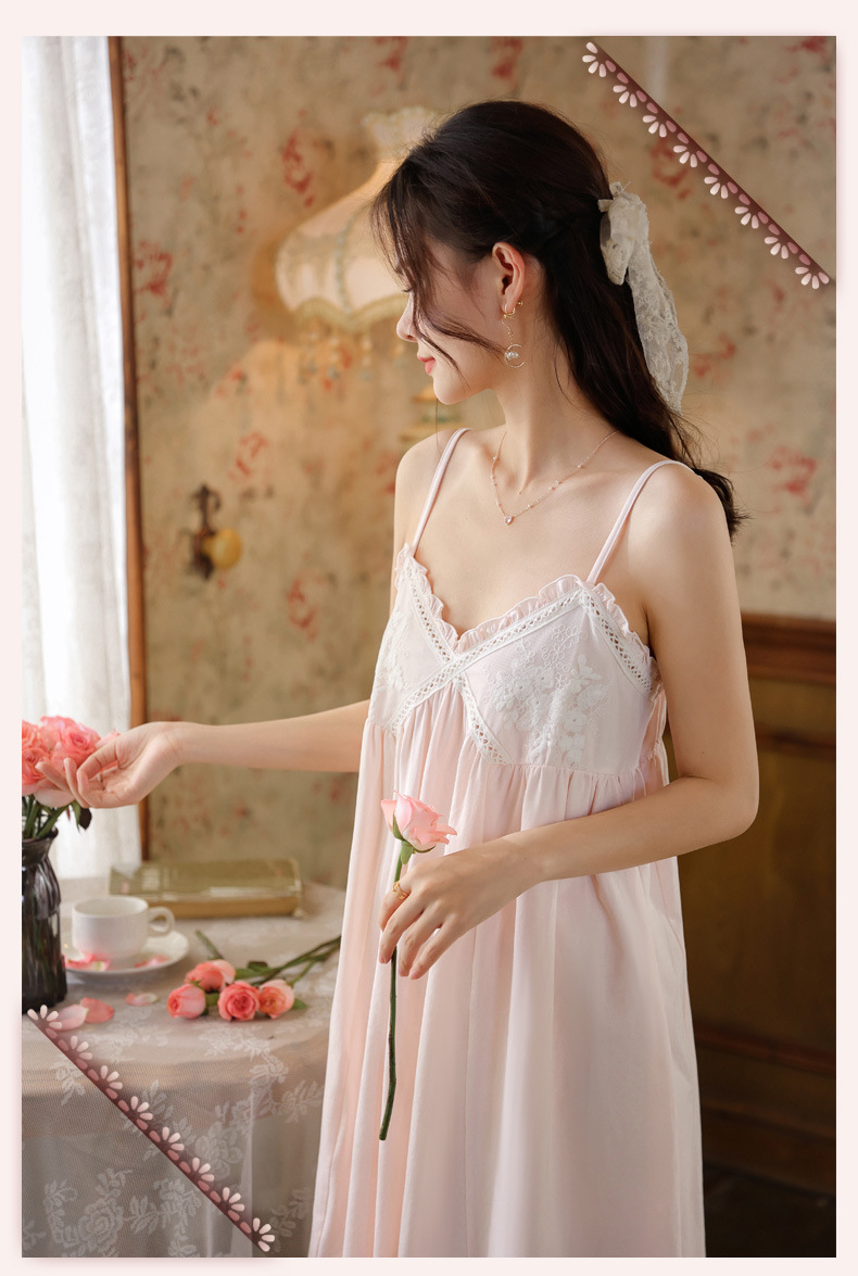 Cotton V-Neck Sleeveless Midi Bust Padded Lounge Dress
