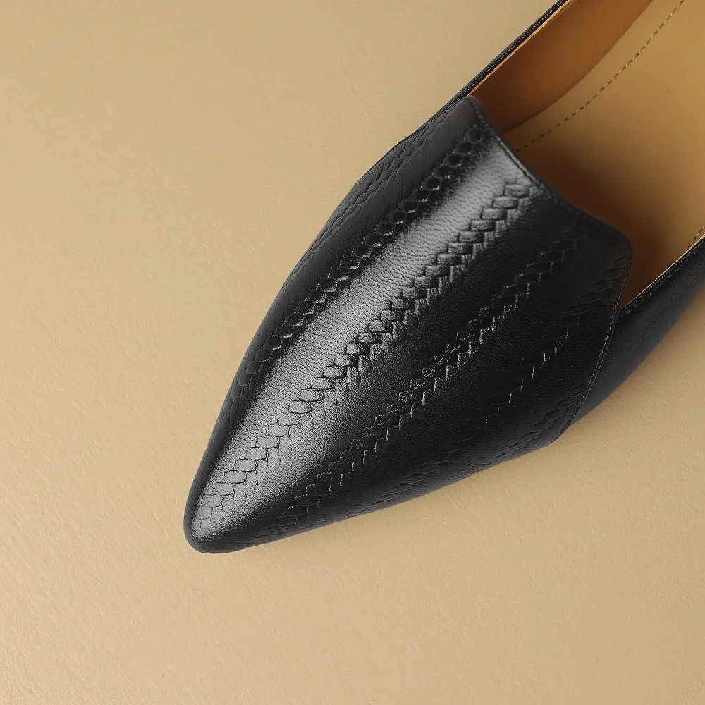 Premium Sheepskin Kitten Almond Pumps