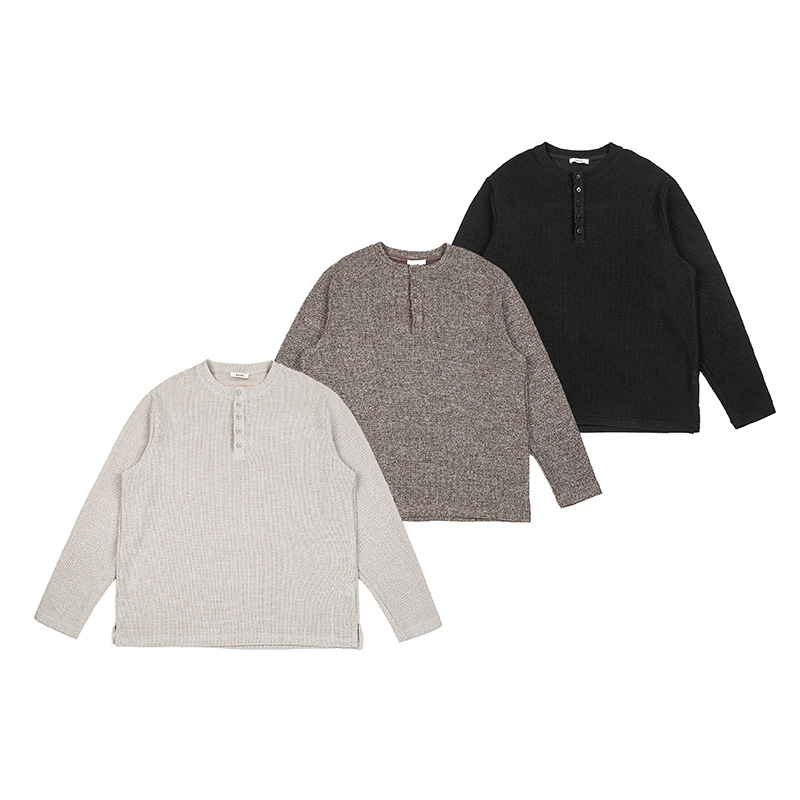 Henley Knit Sweater