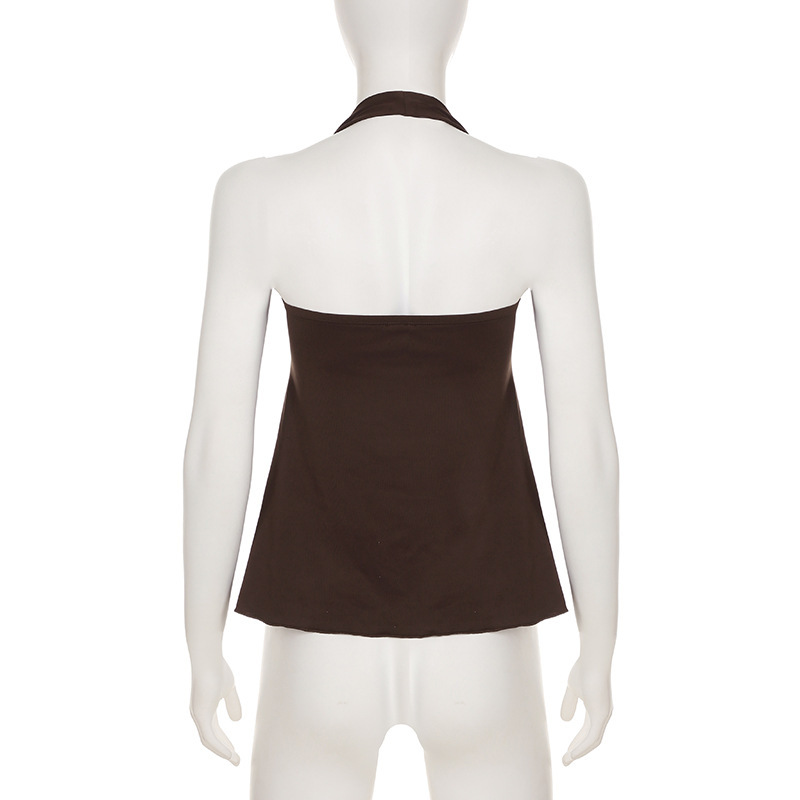 Halter Milk Silk Tank