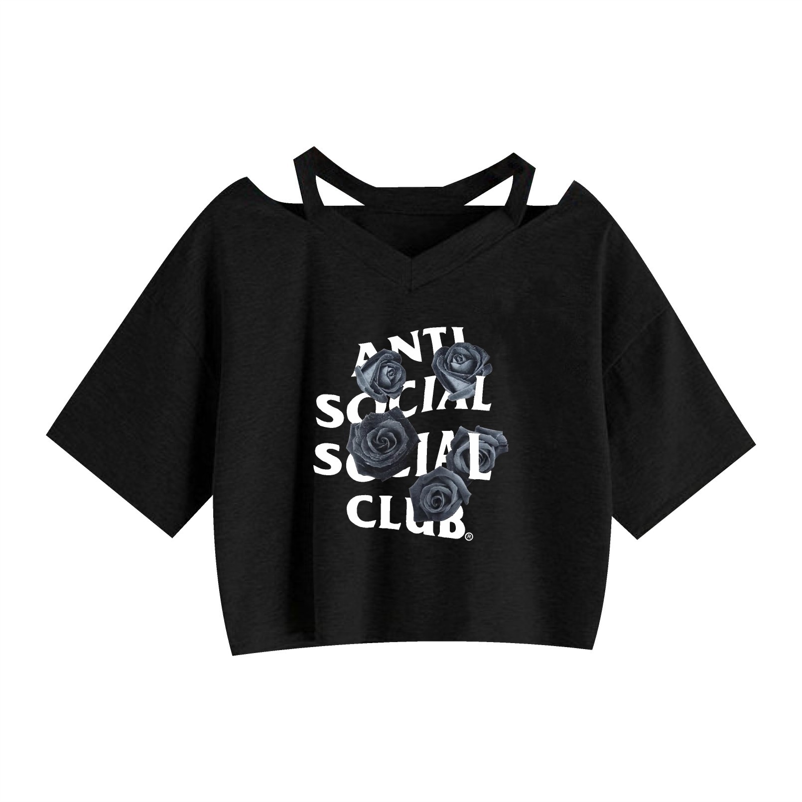 Strapless Cotton Anime Cartoon Cropped Tank Top