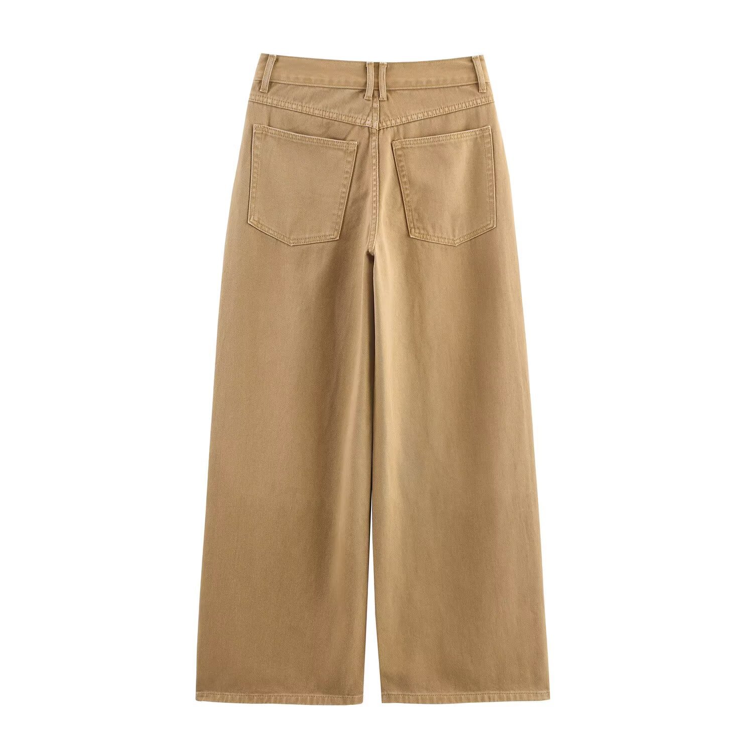 Versatile casual low waist straight leg solid color jeans for women
