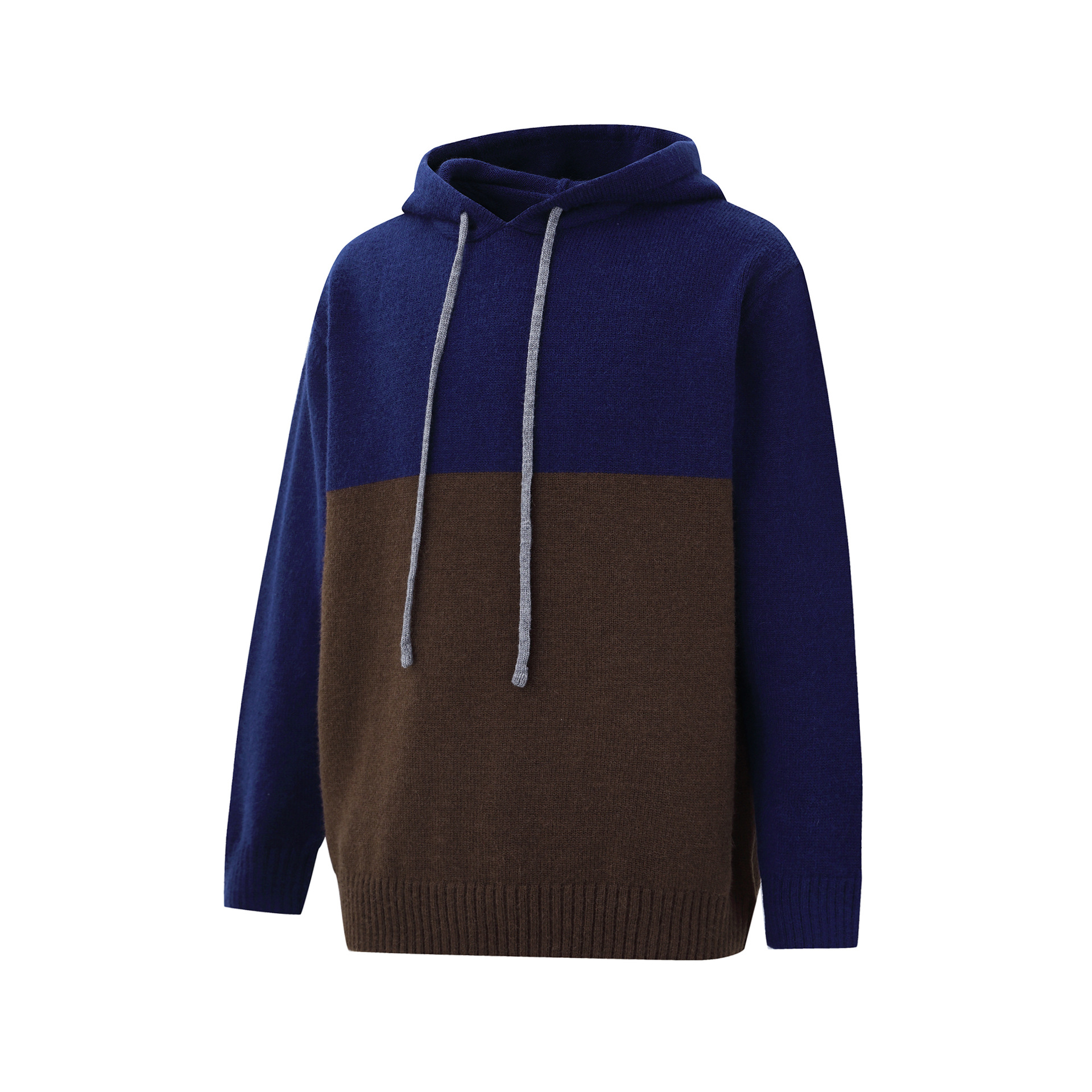 Breathable Contrast Panel Oversized Hood Sweater