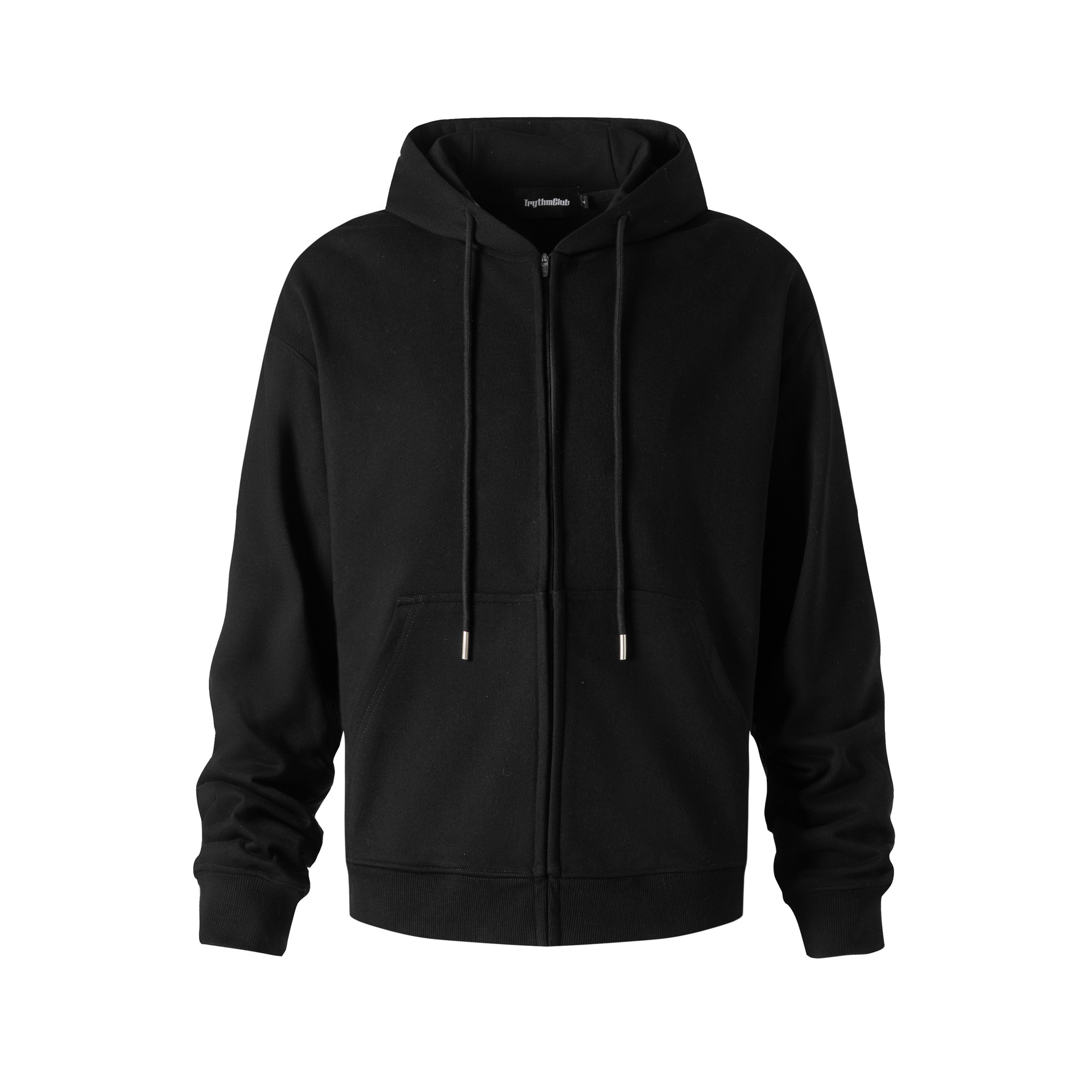 Streetwear Heavy Oversized Plain Cotton Zip Hood Sweatshirt