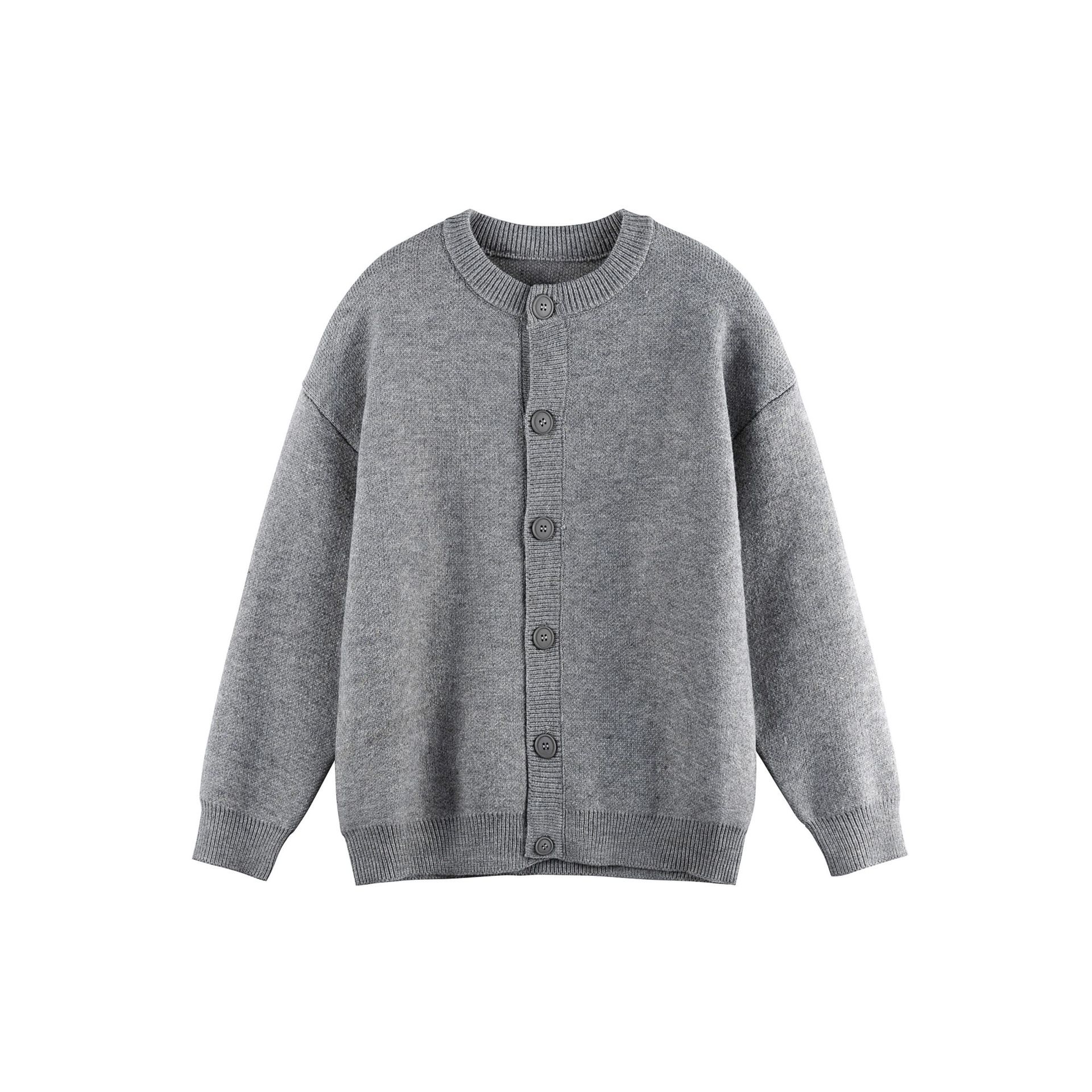 Relaxed Fit Jacquard Long Sleeve Cardigan