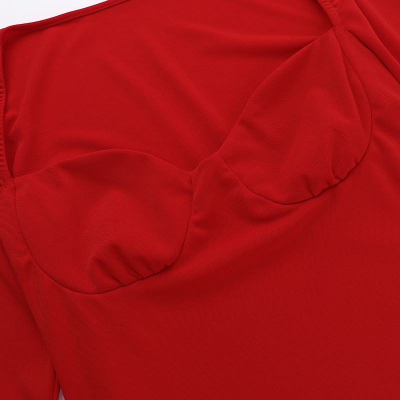 High Waist U-Neck Full Sleeve Office Pencil Dress
