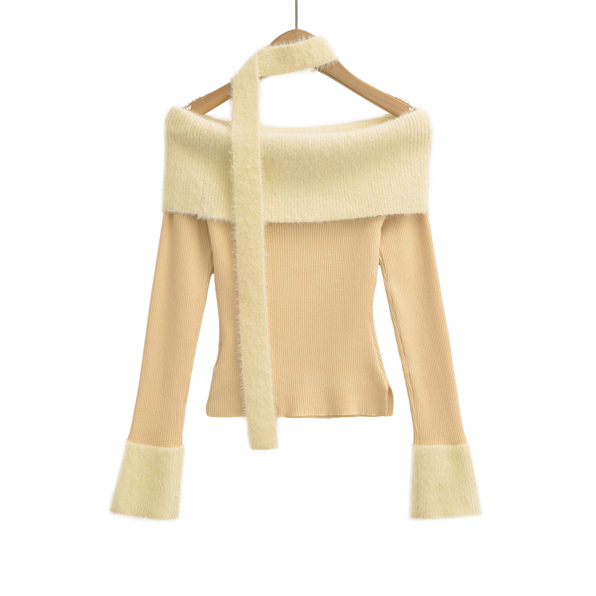 Boat Neck Full Sleeve Solid Viscose Nylon Shirt