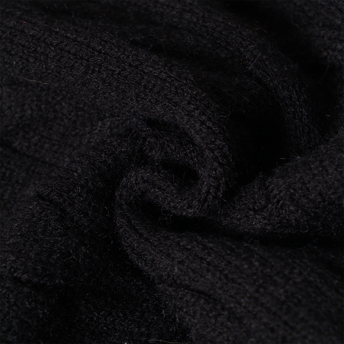 Retro Cotton Blend Zip Front Sweater