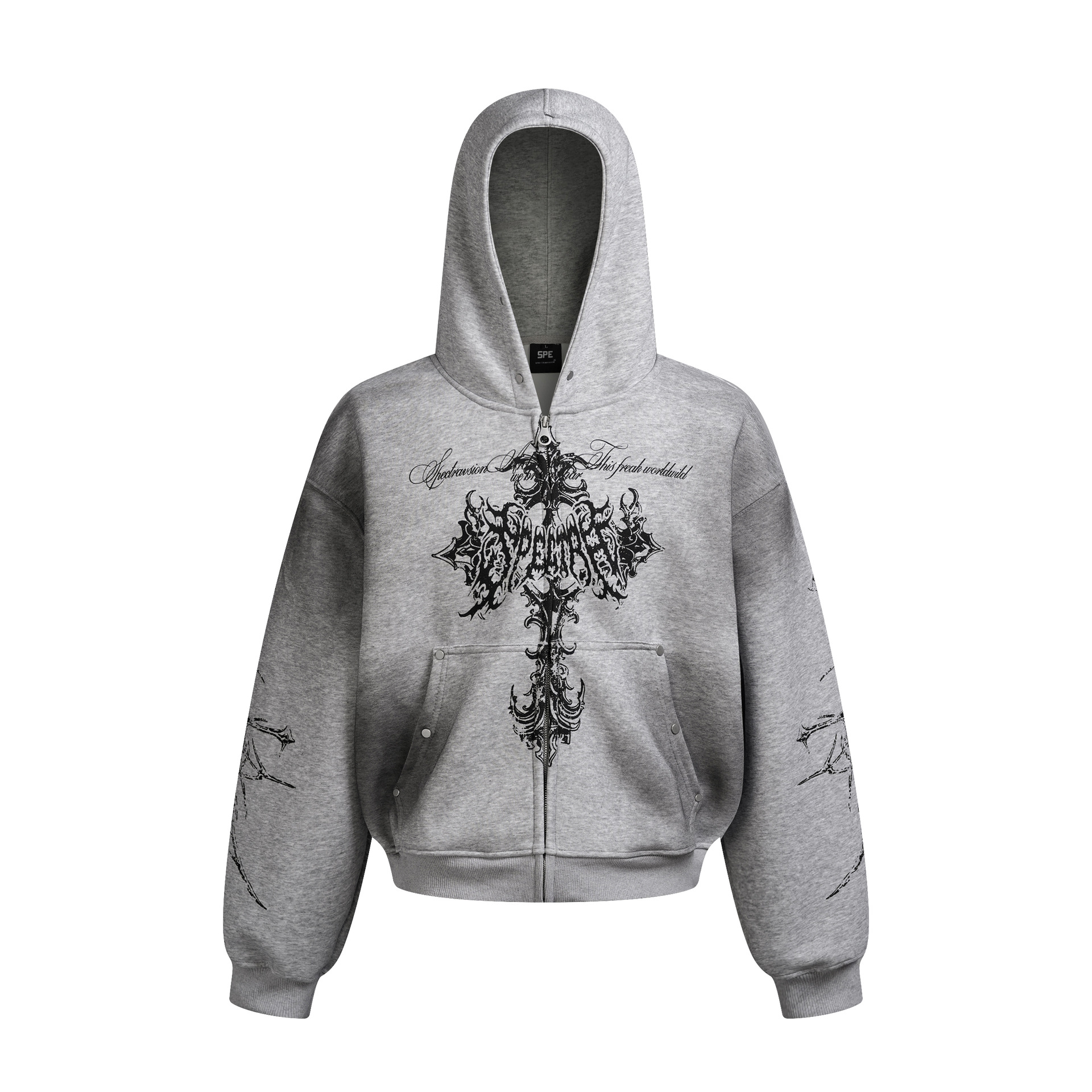 American Retro Distressed Icon Loose Hoodie