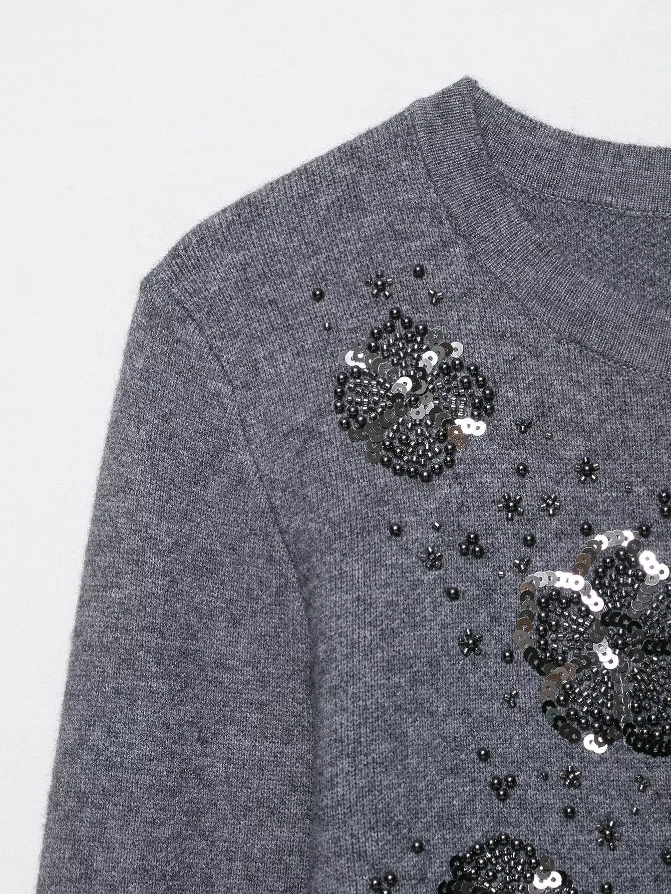 Embellished Polyester Streetwear Cardigan