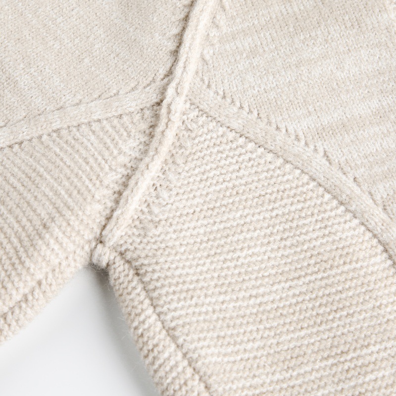 Japanese Workwear Jacquard Long Sleeve Oversized Cardigan