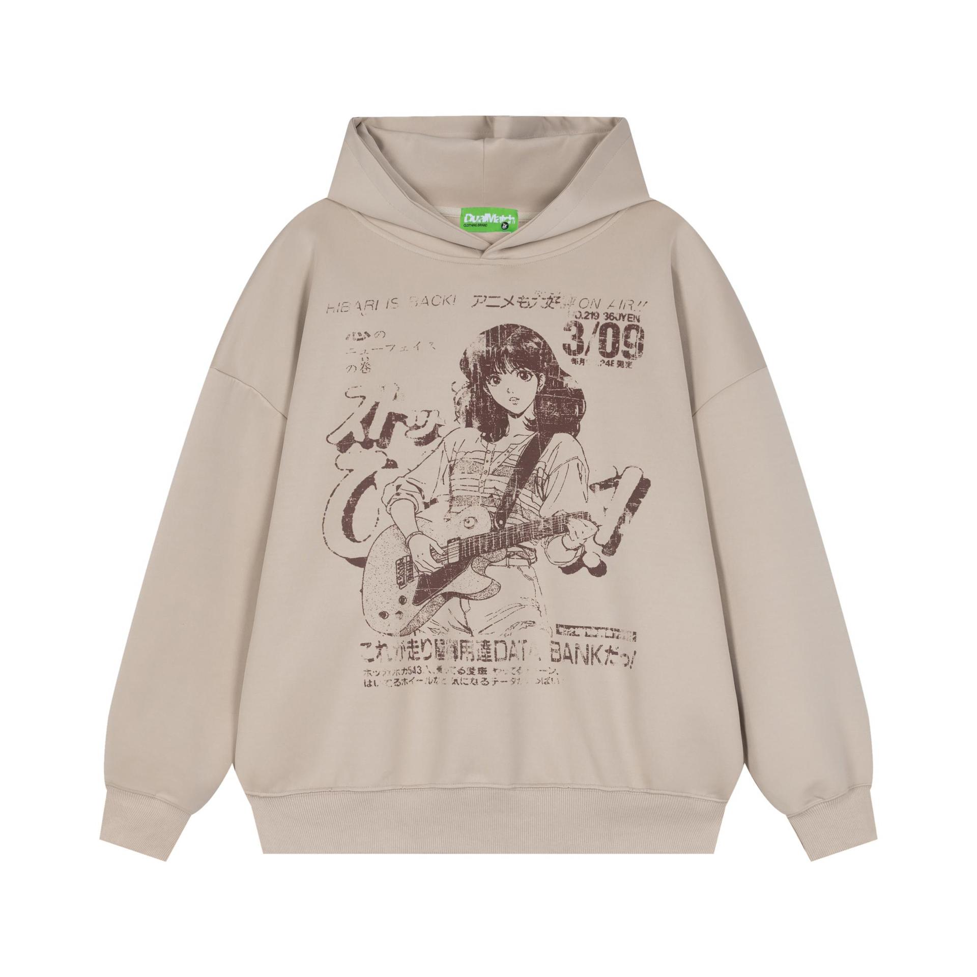 Women's Manga Oversized Huamian Composite Hoodie