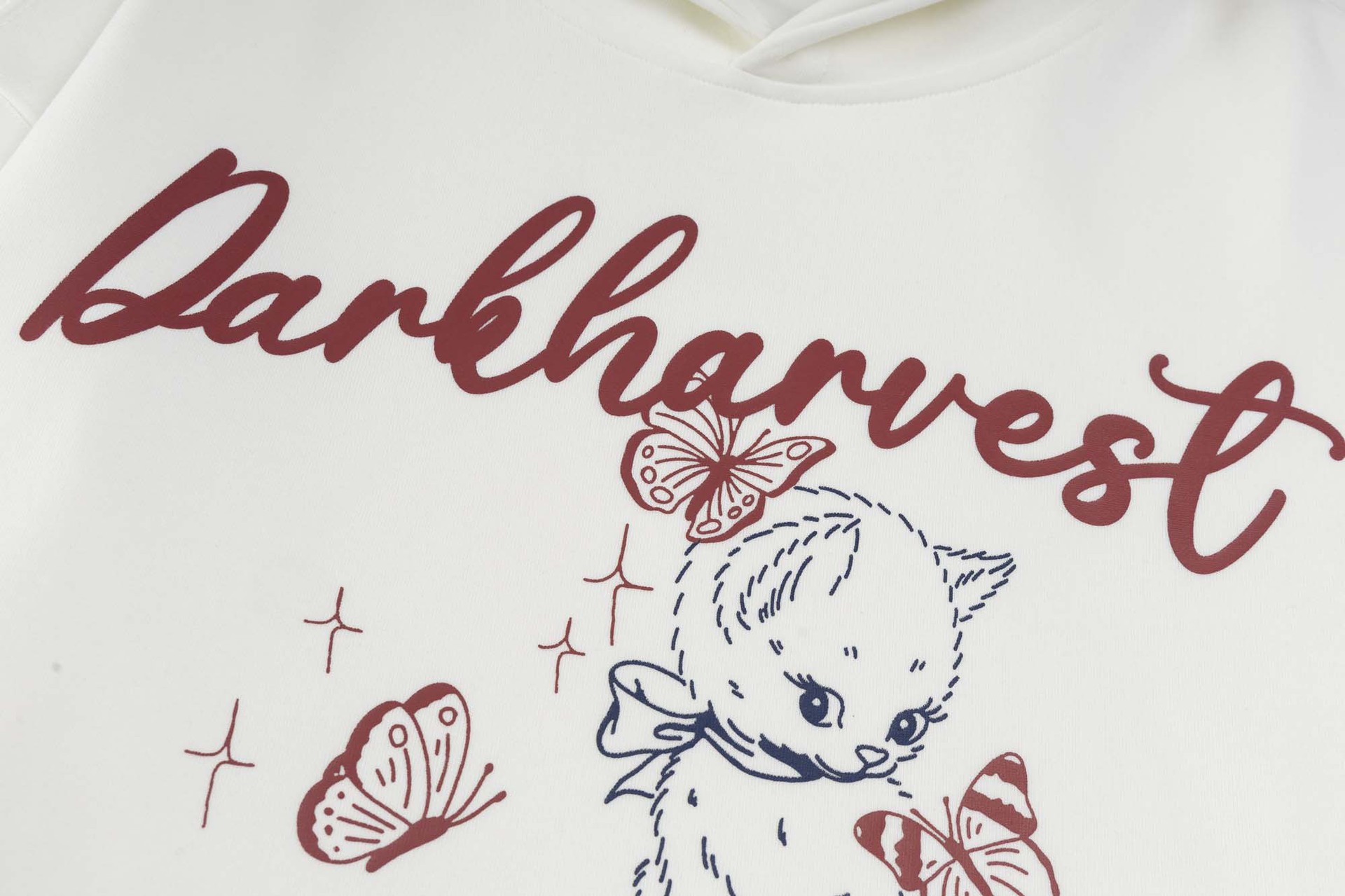 Urban Feline Graphic Oversized Cotton Hoody