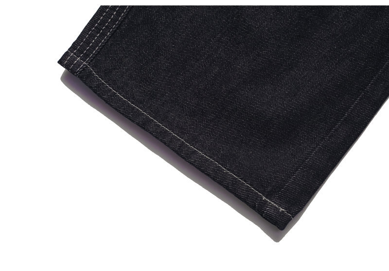 Washed Loose Wide-Leg Relaxed Slash Denim Pants