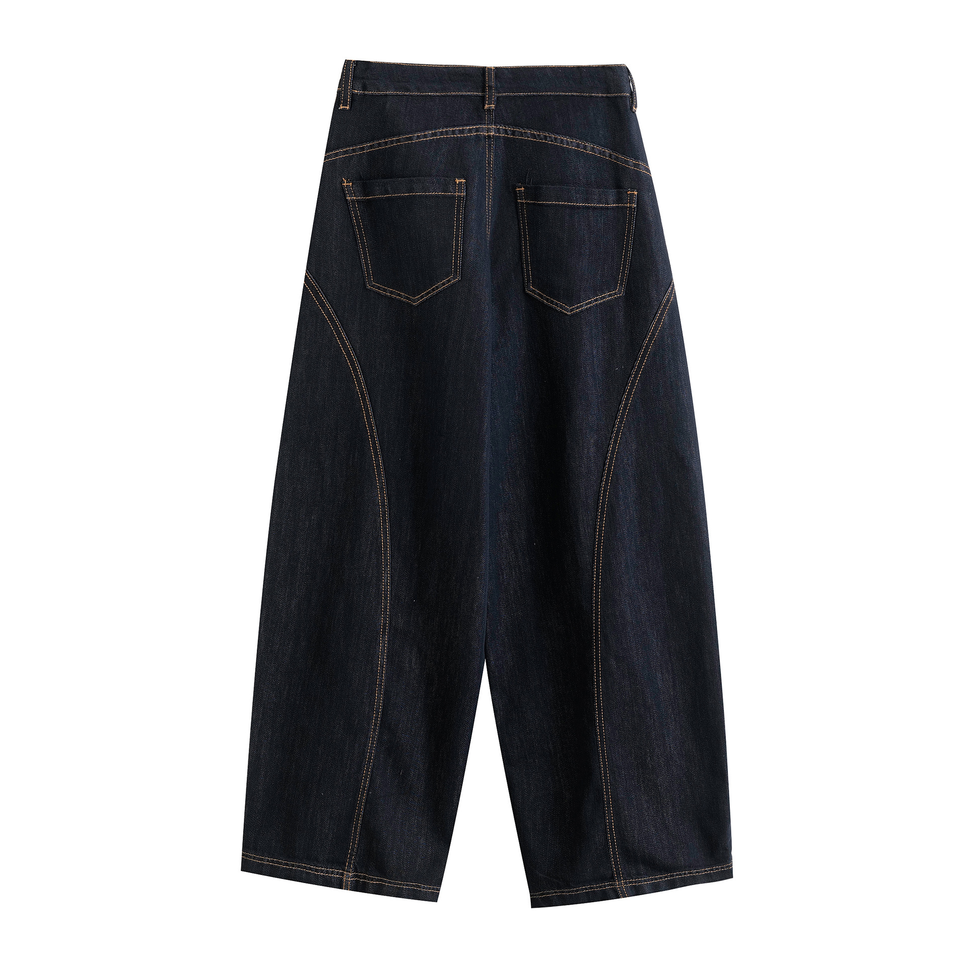Loose wide leg lazy style patchwork active dyed pants women's jeans