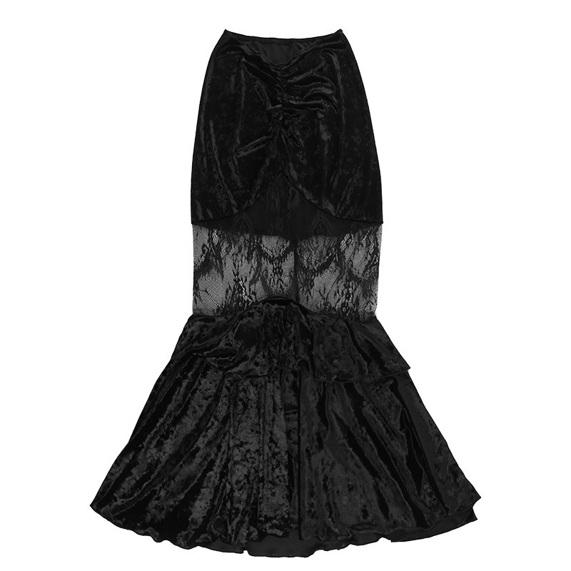 Ladies Polyester Pencil Skirt with Contrast Panels