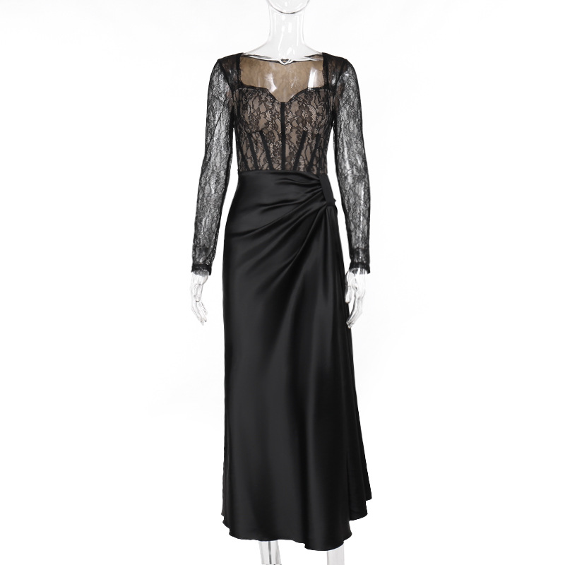 U-Neck Pencil Polyester Dress
