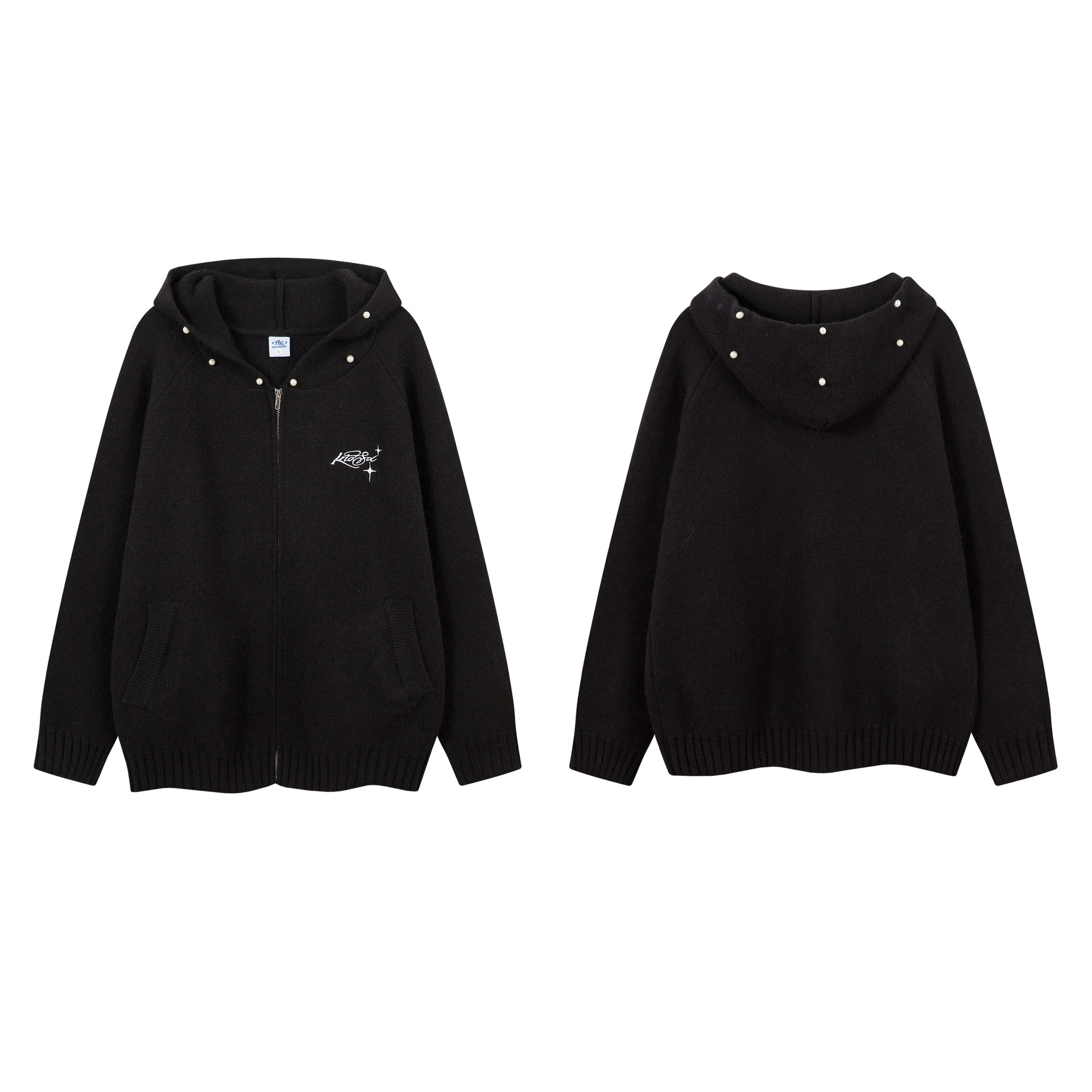 Acrylic Jacquard Long Sleeve Loose Fit Cardigan